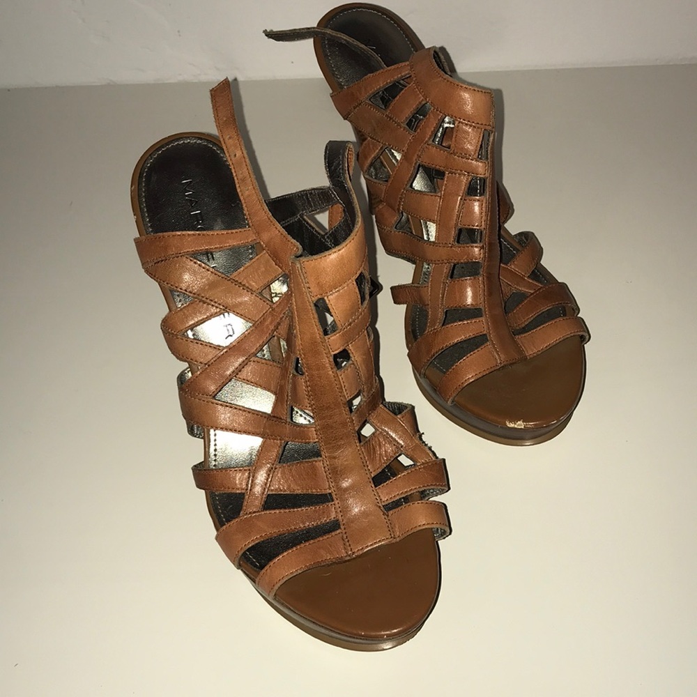 Marc Fisher Brown Leather Heels